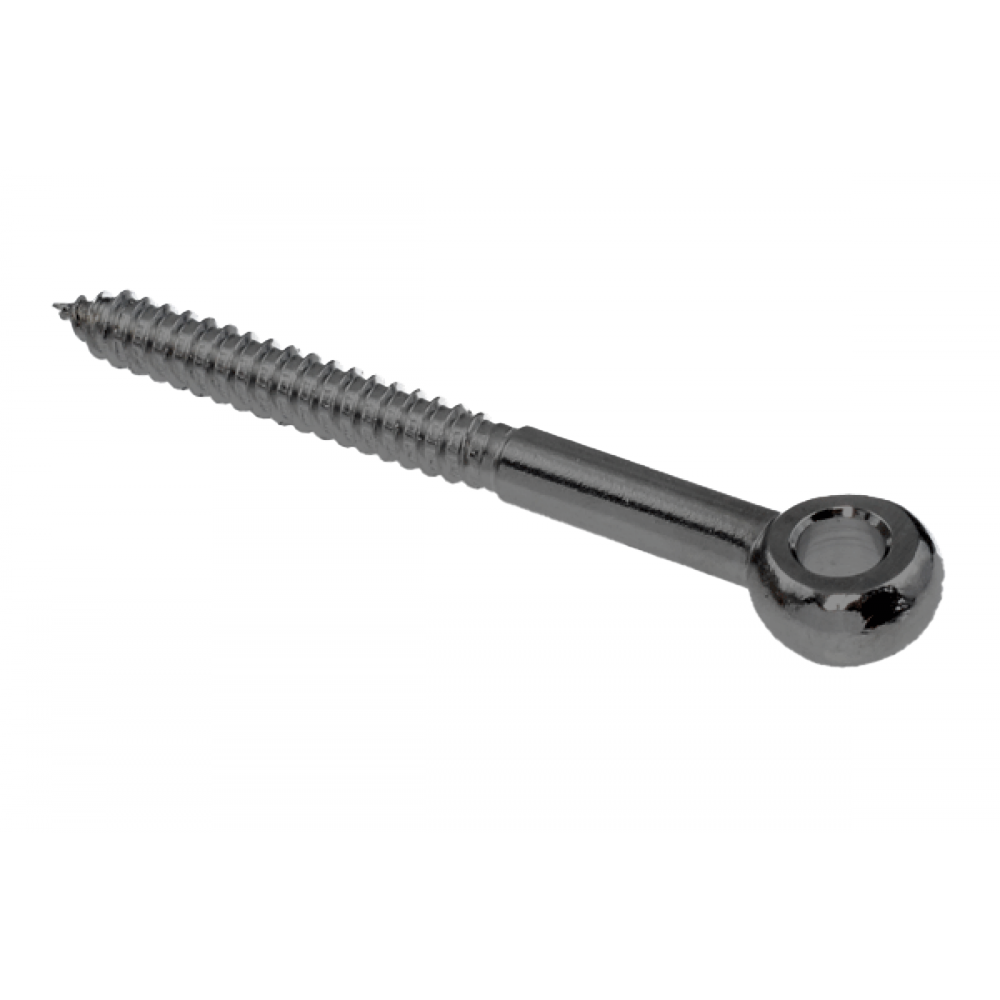 Black Screw Eye 6mm x 60mm Econ AISI 316 