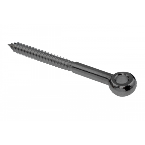 Black Screw Eye 6mm x 60mm Econ AISI 316 