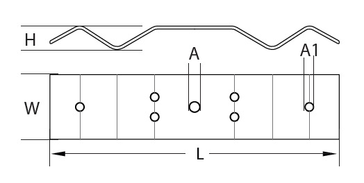 Roof Bracket Corrugated 290 x 65mm